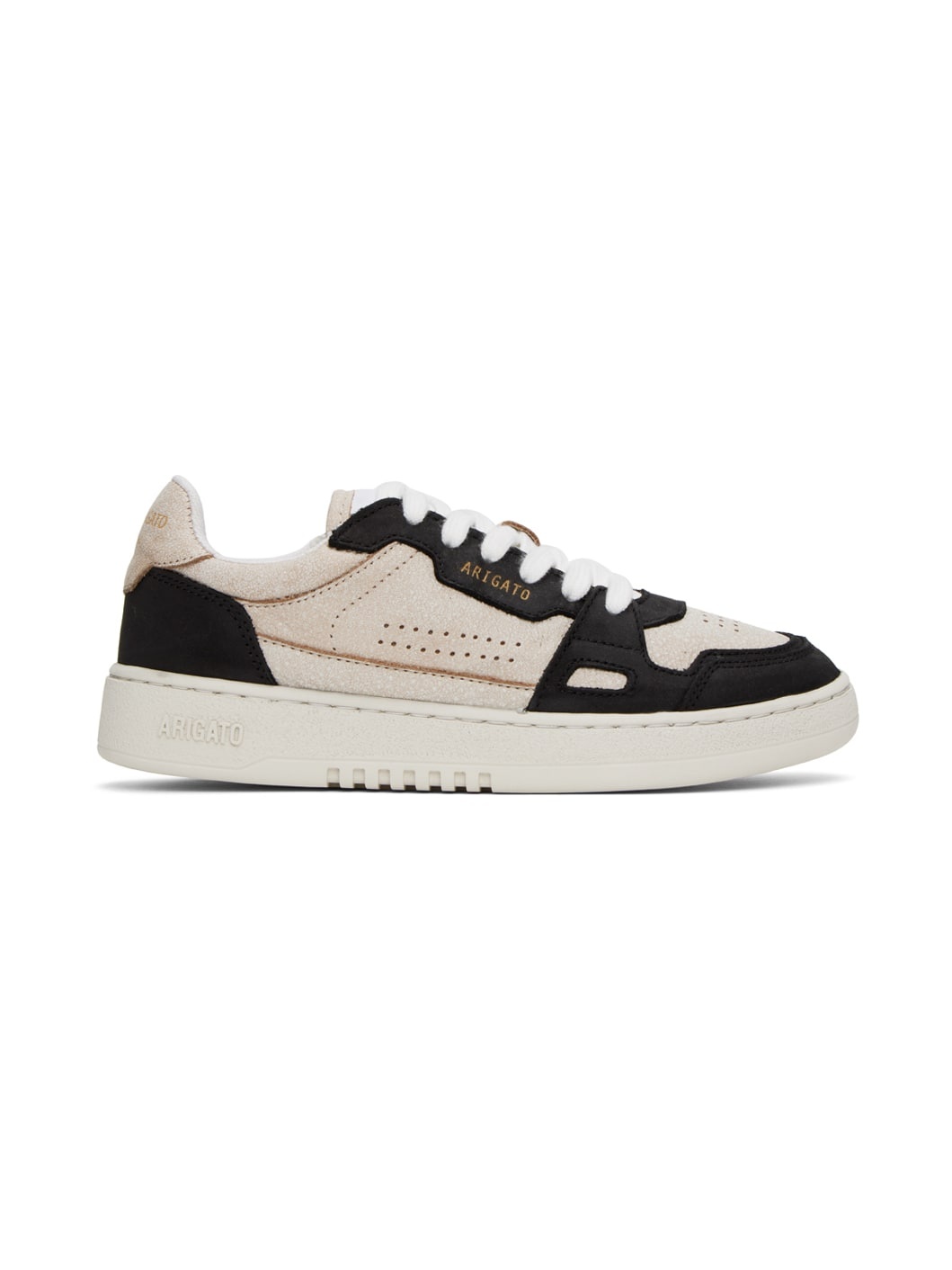 Beige & Black Dice Lo Sneakers - 1
