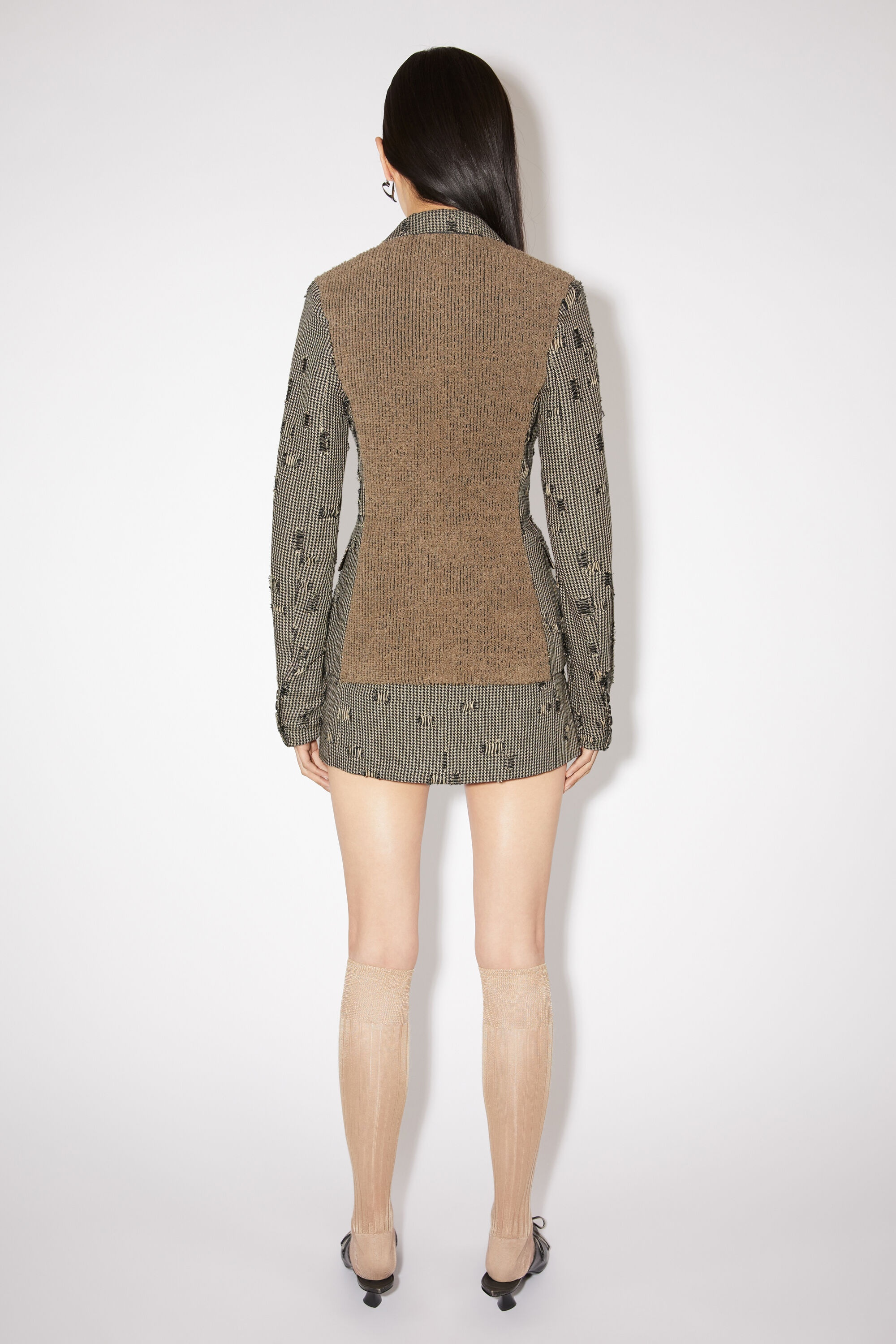 Fitted suit jacket - Grey/beige - 3