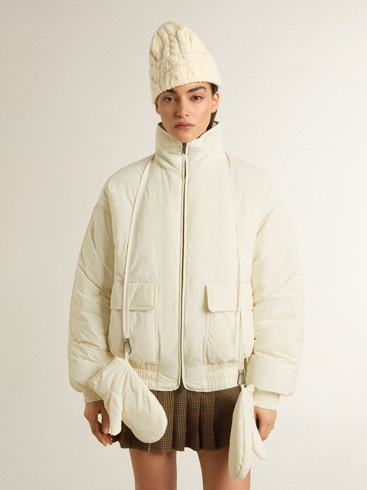 Women’s cream padded jacket - 2