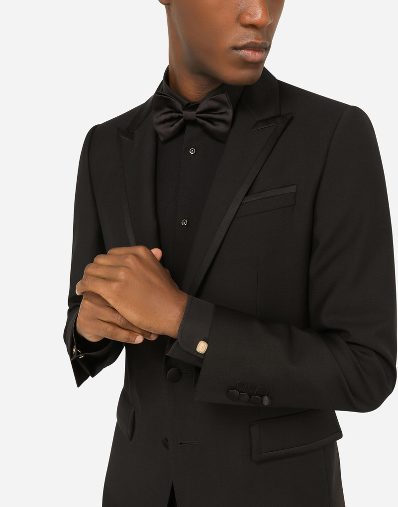 Dolce & Gabbana Devotion yellow gold cufflinks with a red gold Virgin Mary medallion outlook