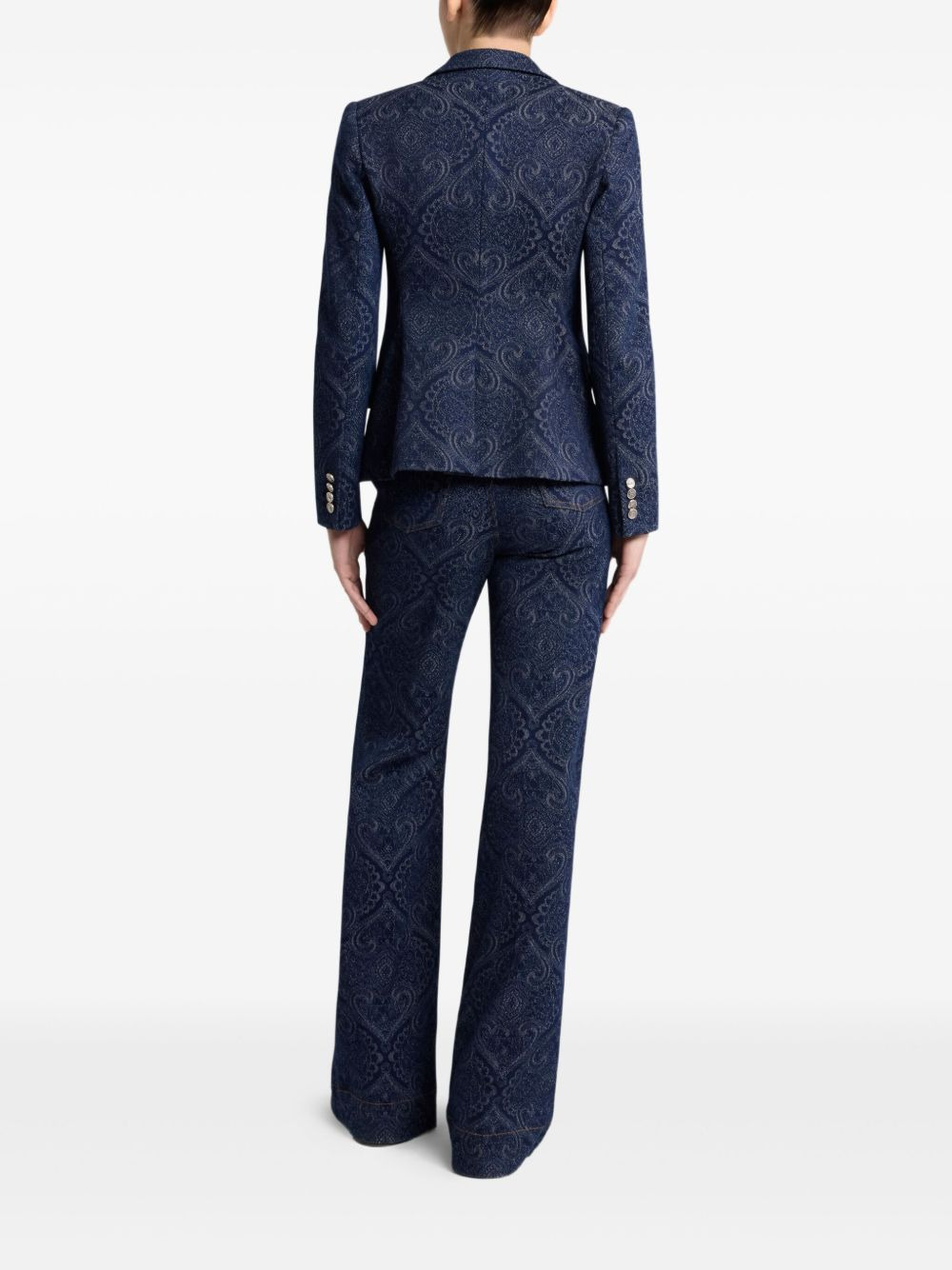 jacquard paisley blazer - 3