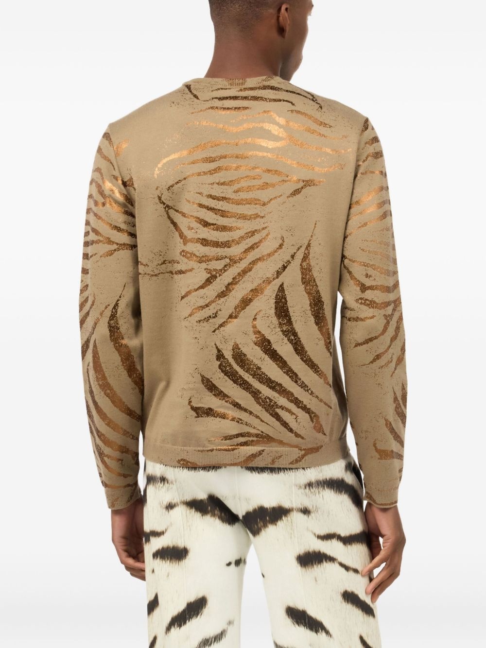 zebra-print sweatshirt - 4