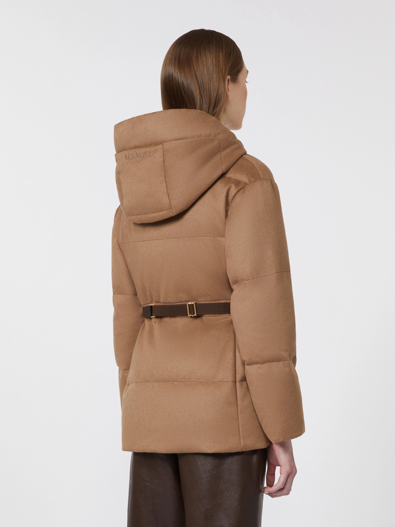 CORONA Short water-repellent canvas and camel down jacket - CAMEL 4