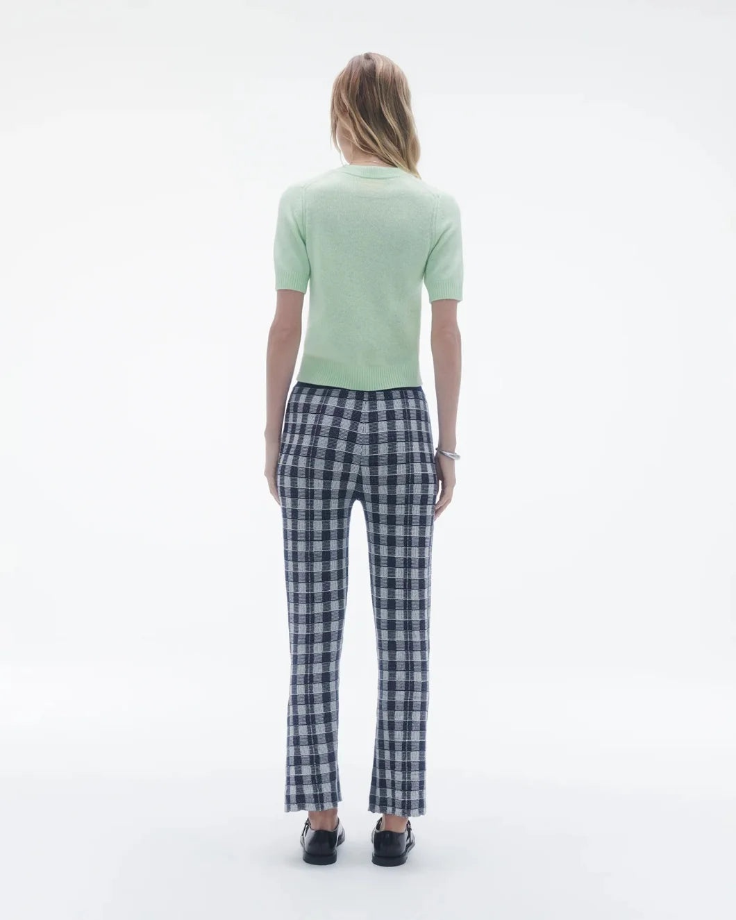 GINGHAM FLARE PANT - 4