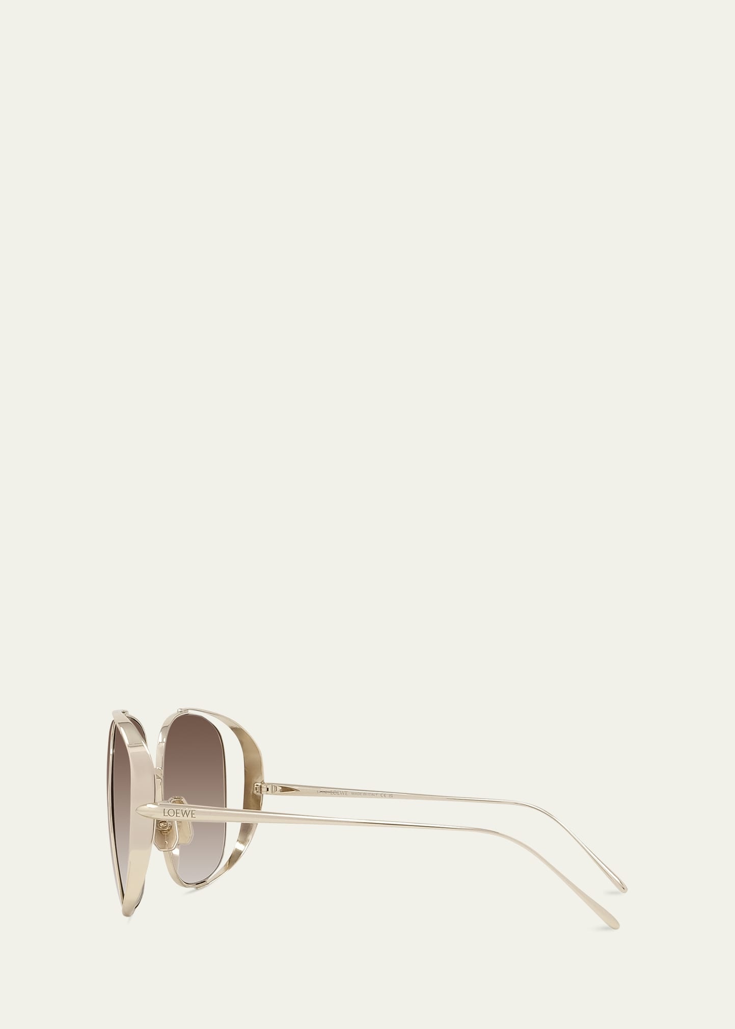 Metal Logo-Print Rectangle Sunglasses - 3