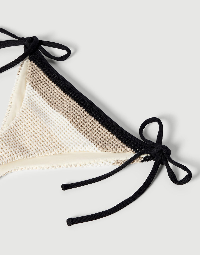 Cotton net knit bikini bottoms 3