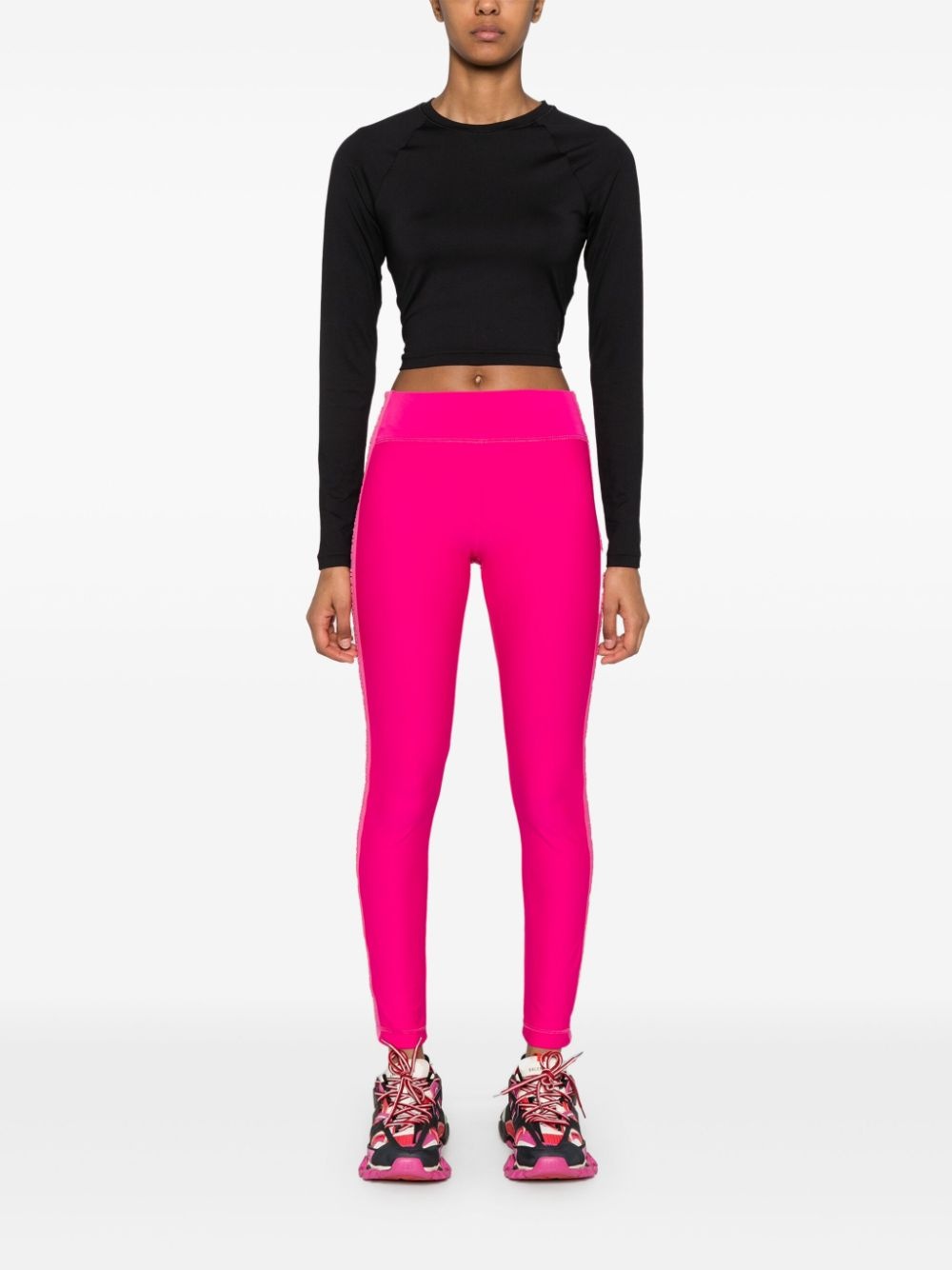 logo-trim leggings - 2