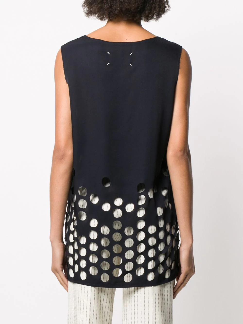 cut-out detail sleeveless top - 4