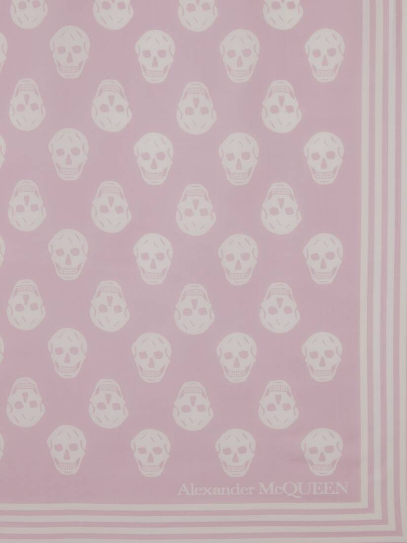 Biker Skull Scarf in Lilac/ivory - 3