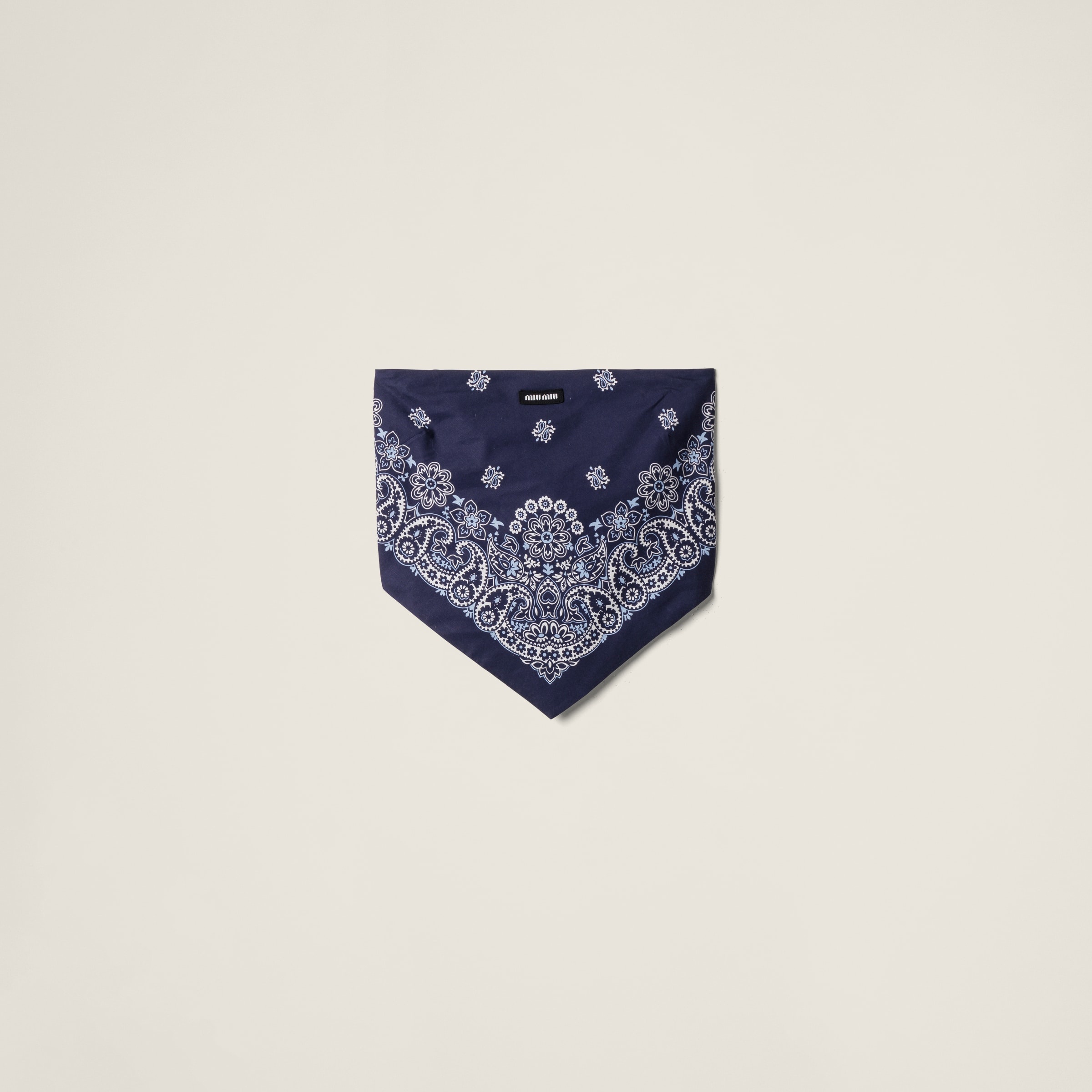 Printed poplin bandana top - 1