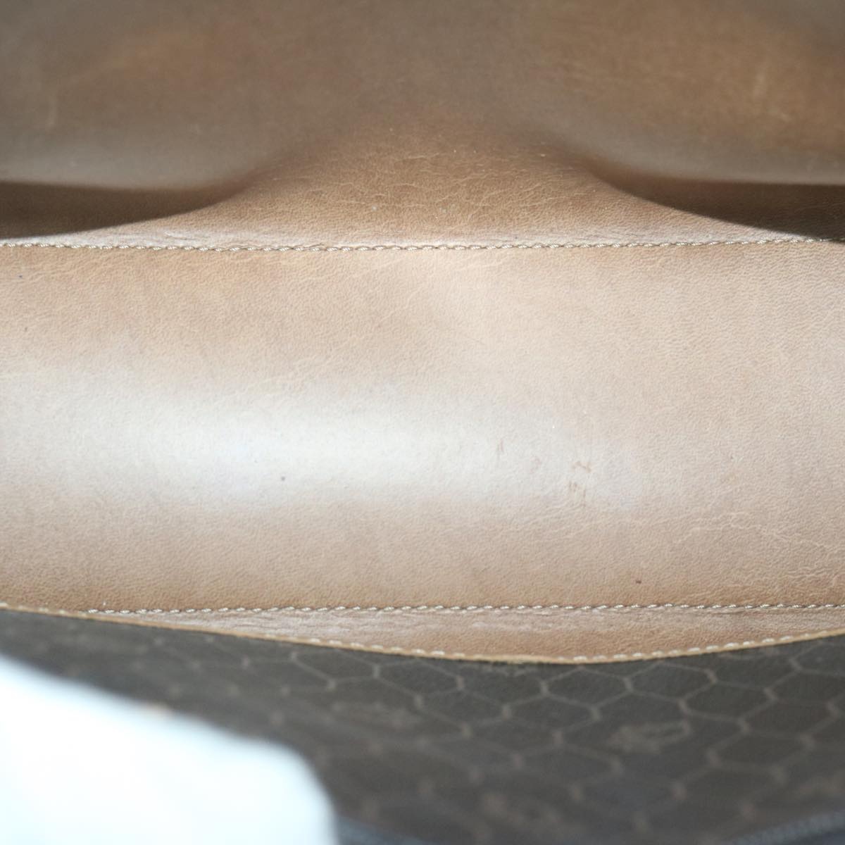 DIOR Honeycomb Canvas Hand Bag Leather Black - 11