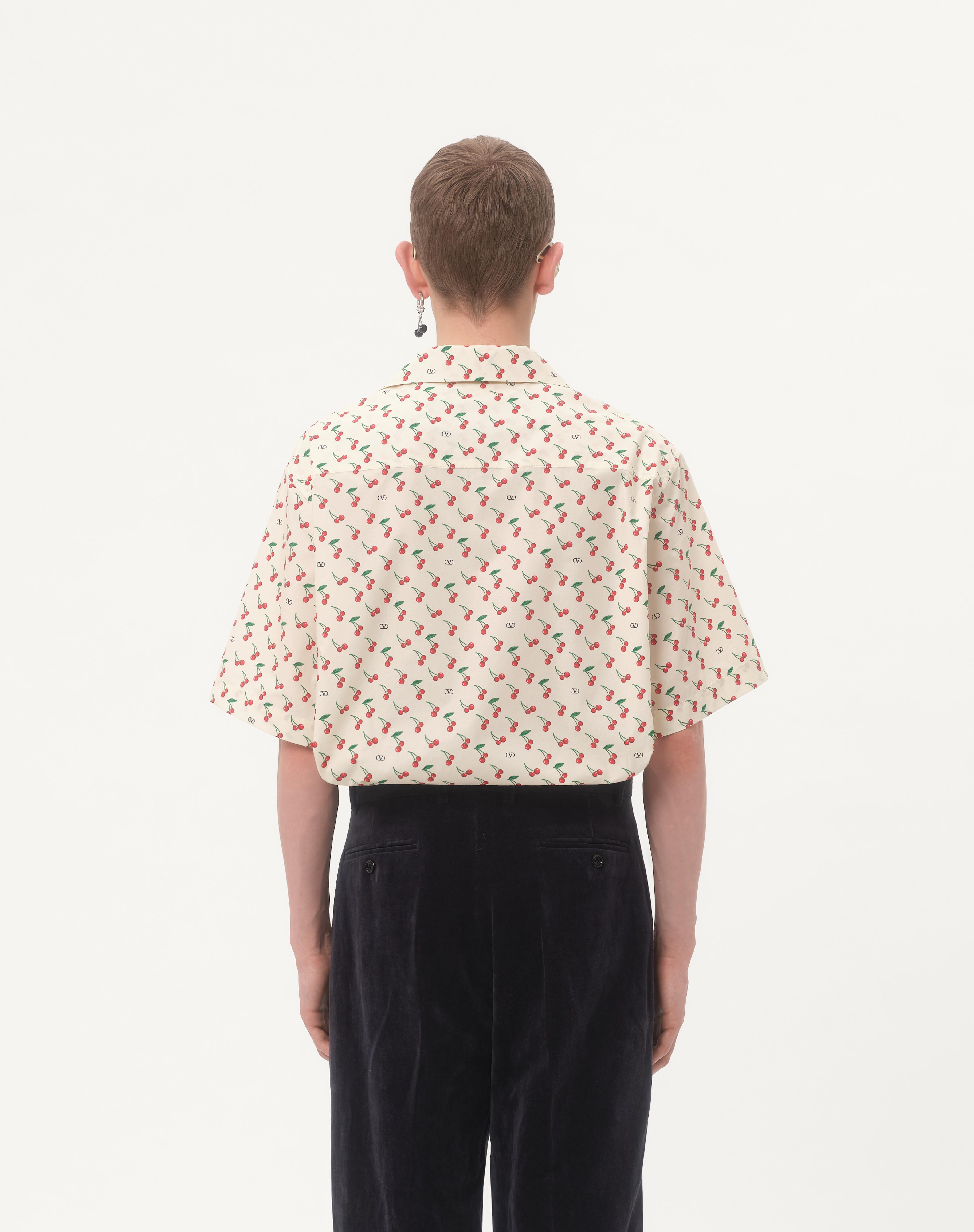 COTTON POPLIN BOWLING SHIRT WITH CHERRYFIC PRINT - 6
