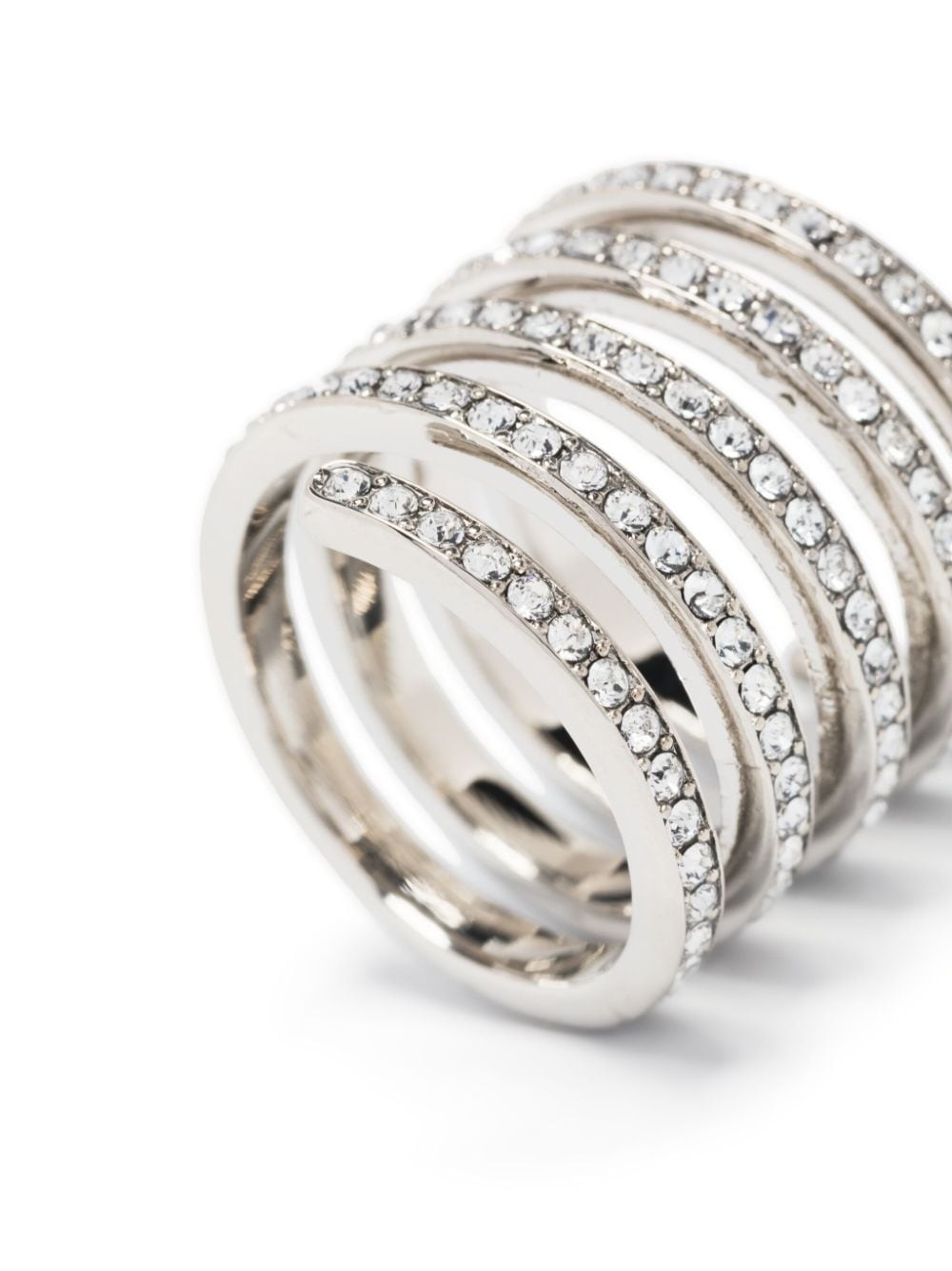 crystal-embellished ring - 3