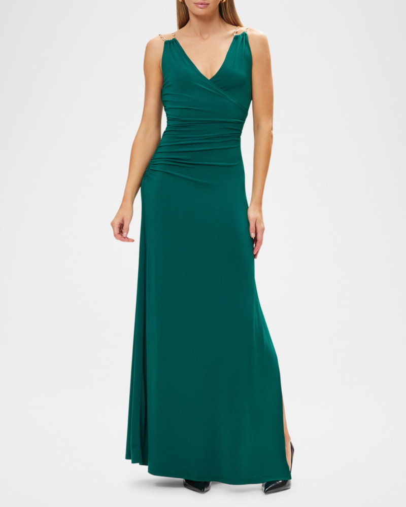 HERVE LEGER The Amal Chain-Strap Gown outlook