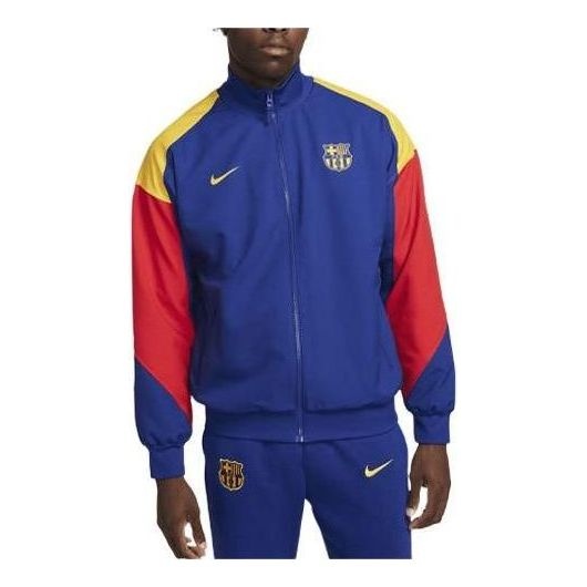 Nike Dri-FIT FC Barcelona Strike Soccer Track Jacket 'Royal Blue Red Gold' FJ5427-455 - 1