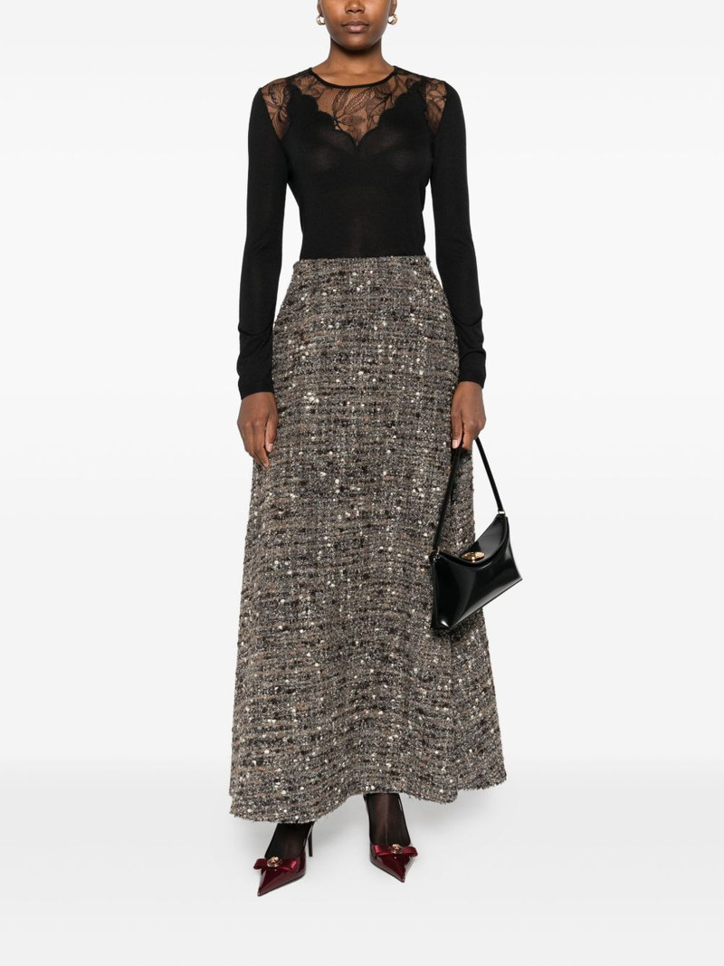 GIAMBATTISTA VALLI lace-insert long-sleeve top outlook