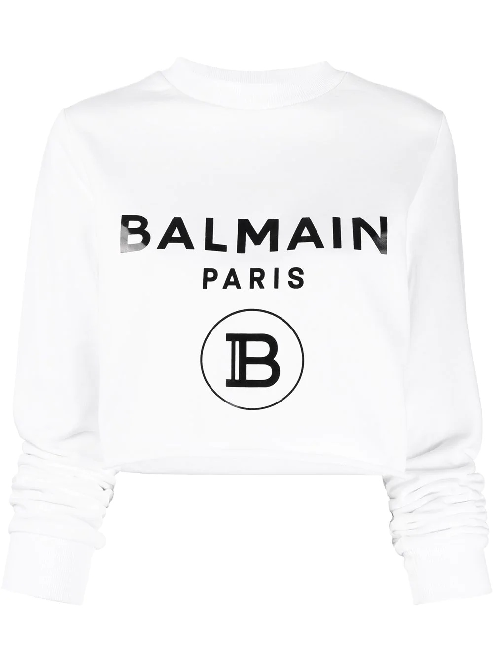 logo cropped sweatshirt - 1