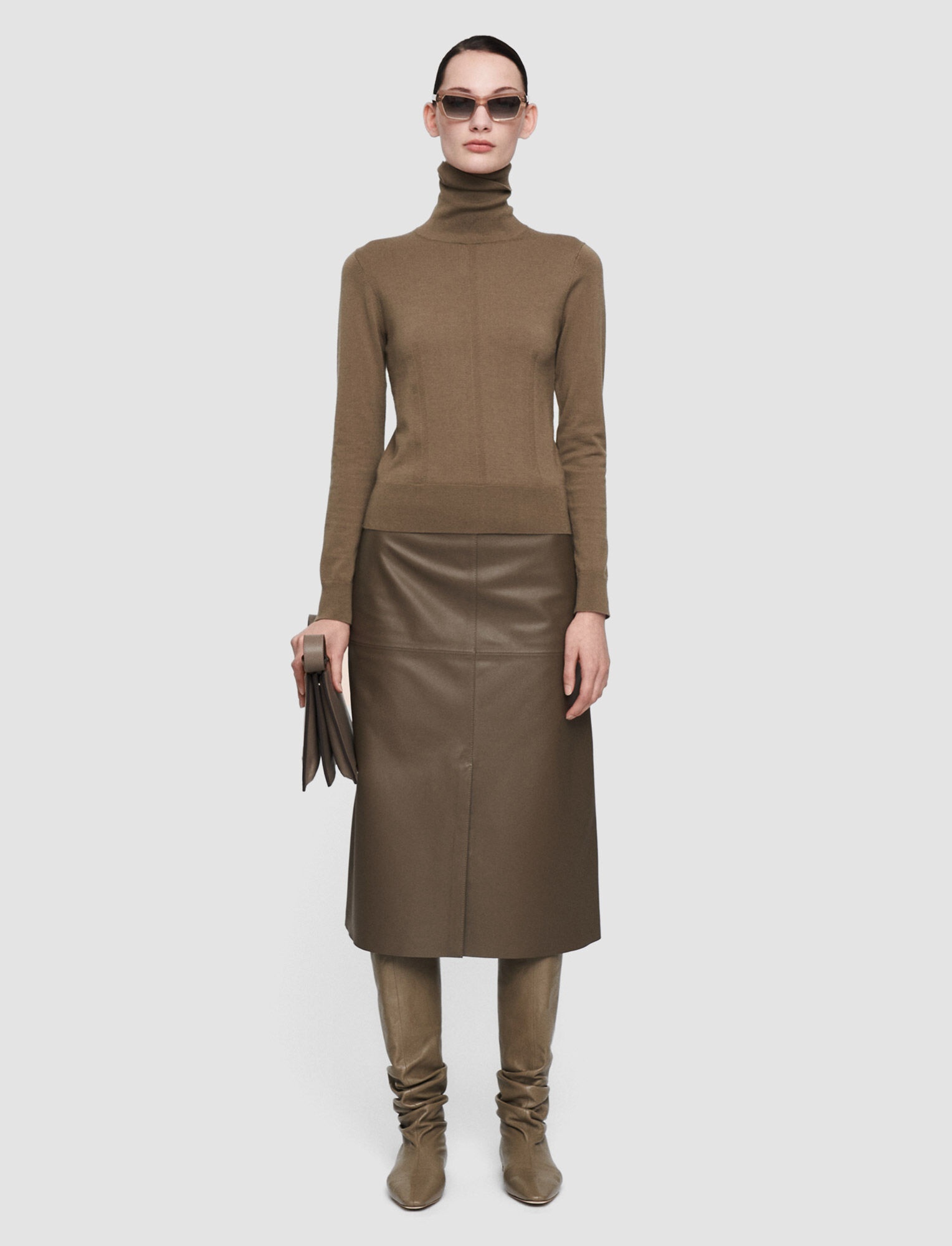 Cashmere Stretch High Neck Jumper - 2