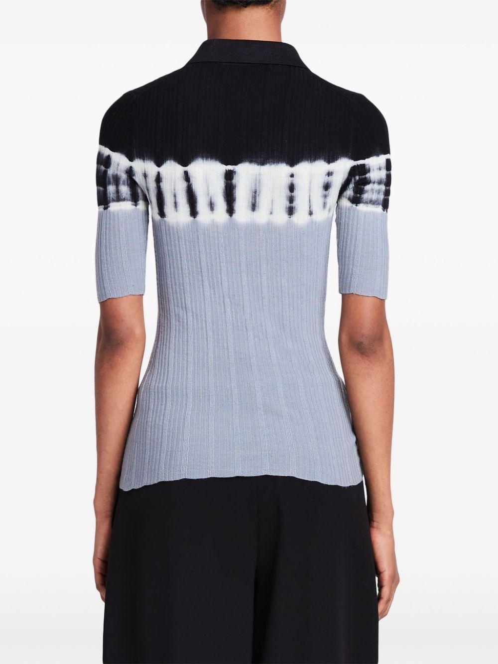 two-tone wool polo shirt - 4