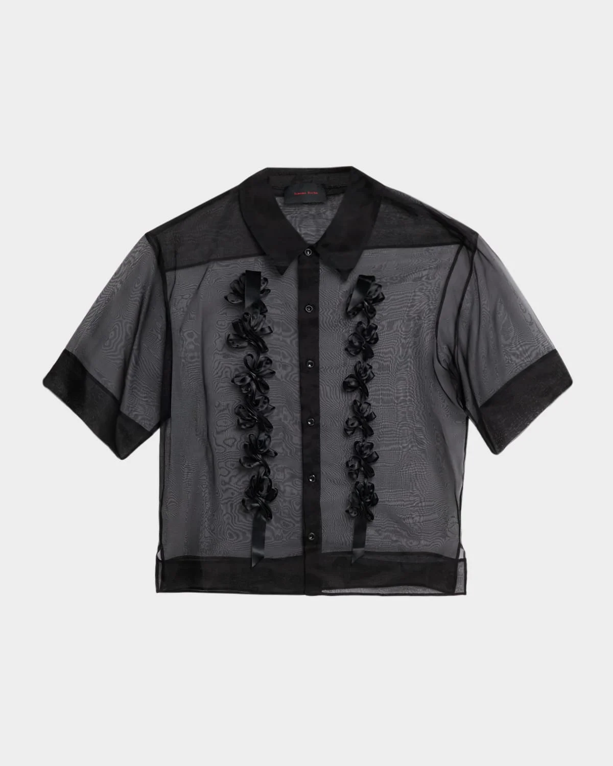 Men's Ribbon Daisy Chain Sheer Boxy Shirt - 1