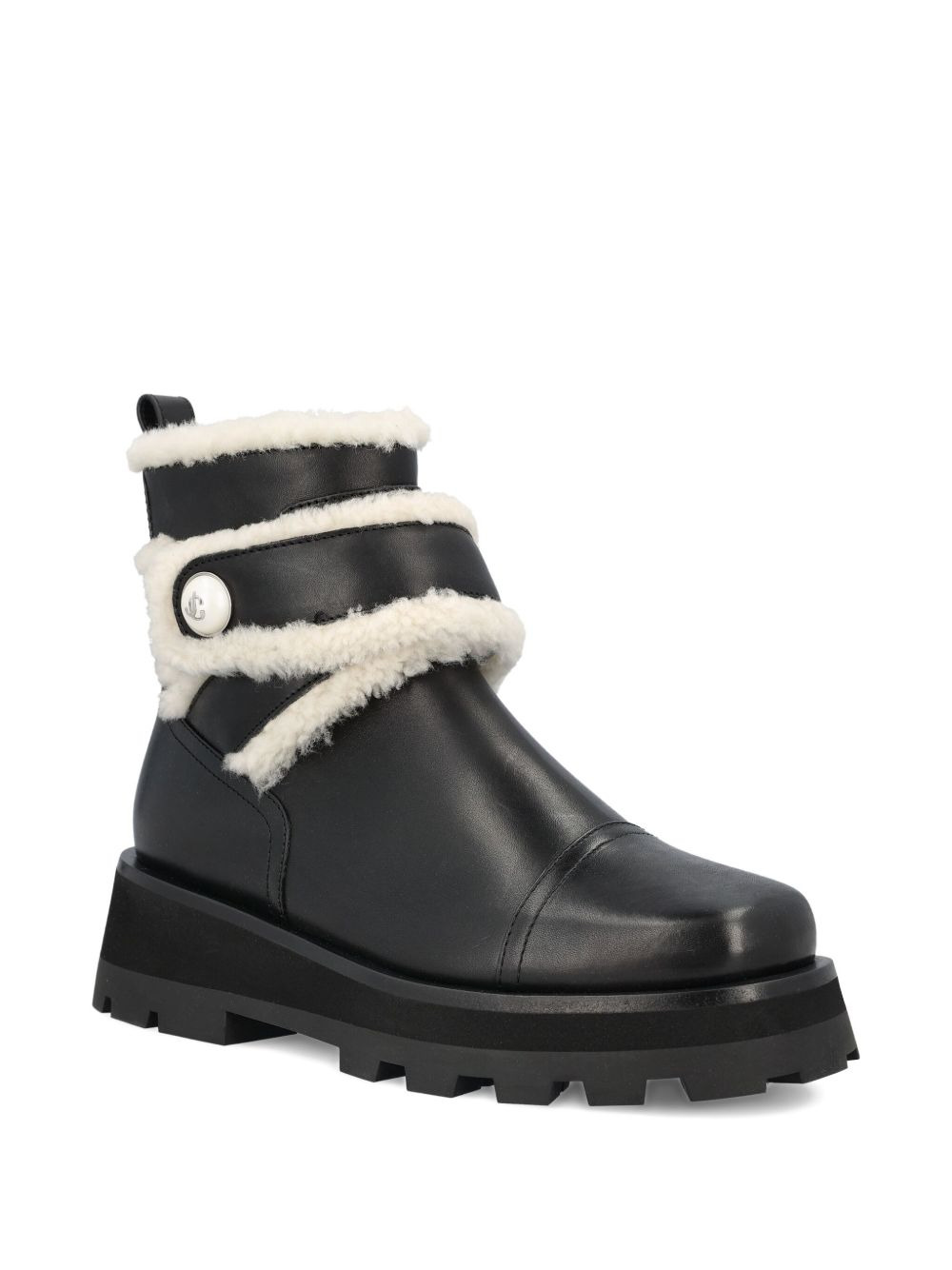 shearling-trimmed boots - 2