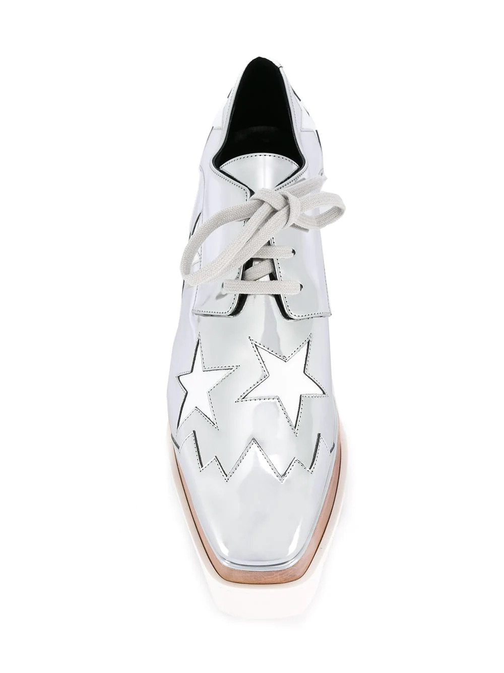 Elyse Stars Mirror Lace Up Flatform - 4