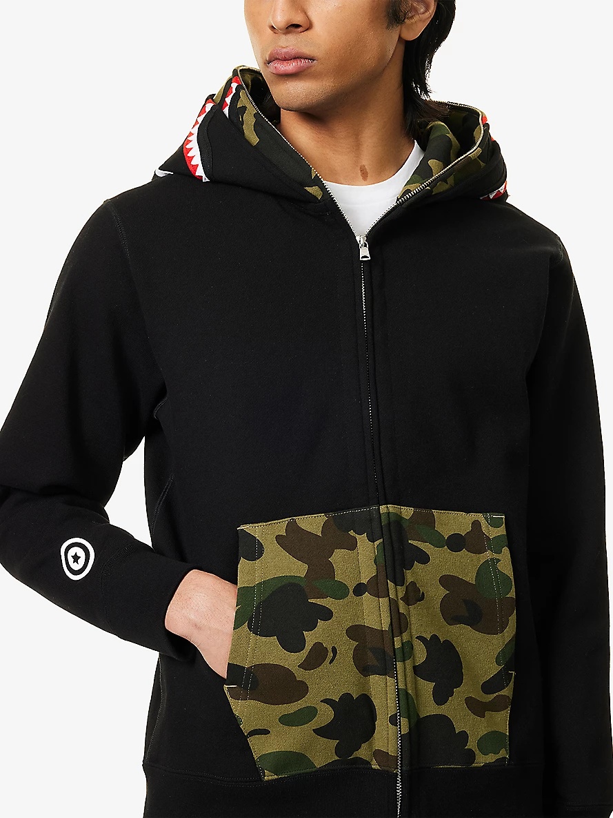 Camo Shark Relaxed-Fit Cotton Hoody - 5
