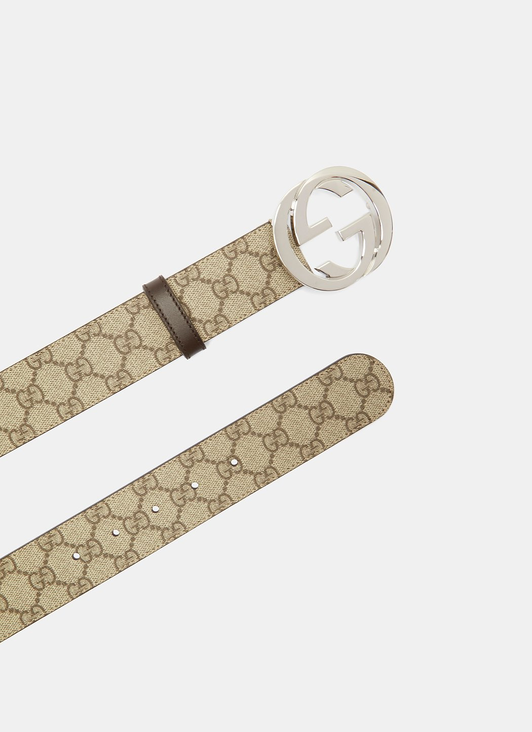 Gucci Men Gg Supreme Monogram Buckle Belt - 3