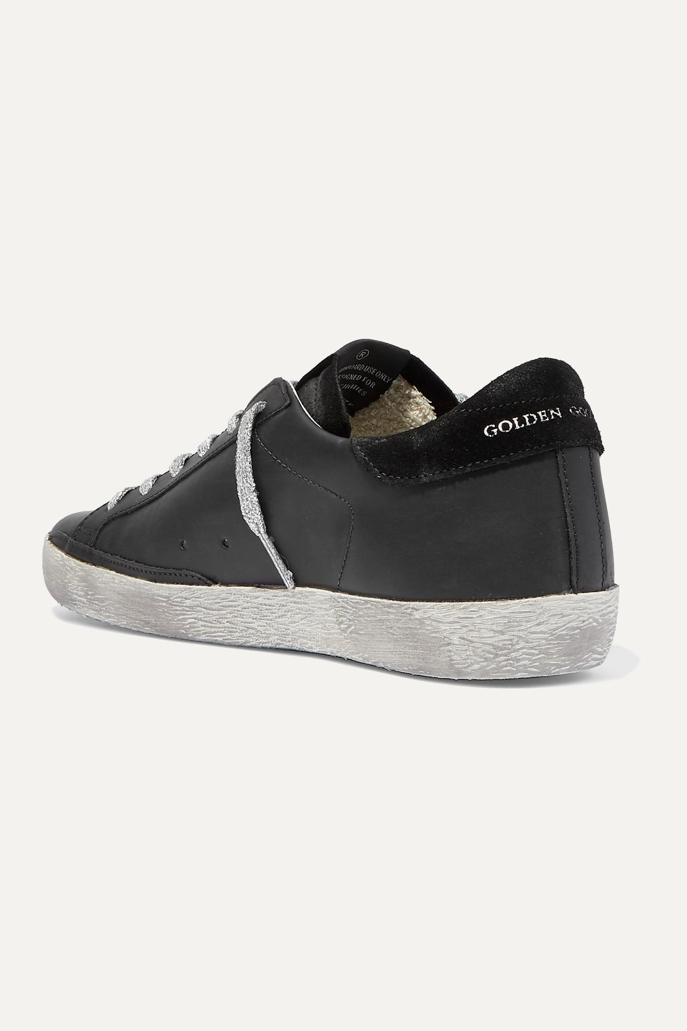 Superstar distressed leather and suede  sneakers - 4