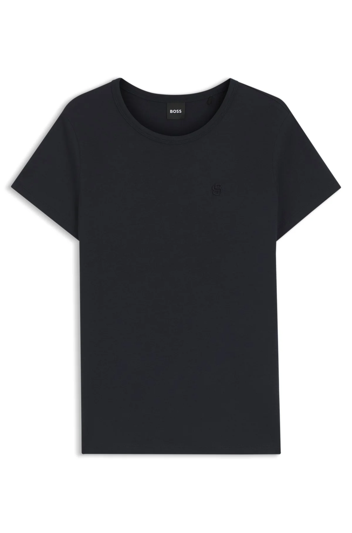 SLIM-FIT T-SHIRT IN A COTTON-SILK BLEND WITH AN EMBROIDERED LOGO - 1