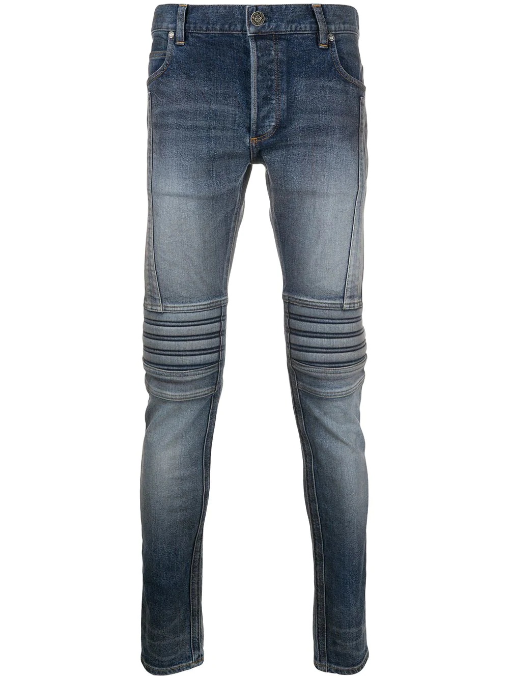 stonewashed skinny jeans - 1