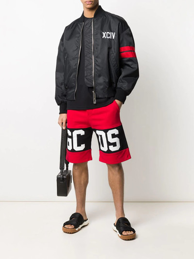 GCDS side stripe bomber jacket outlook