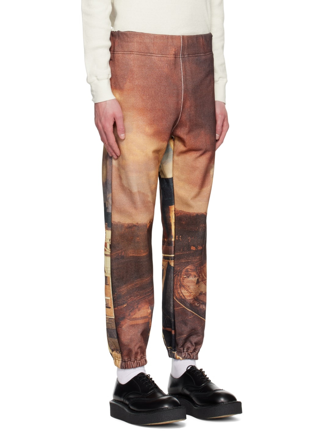 Brown Printed Sweatpants - 2