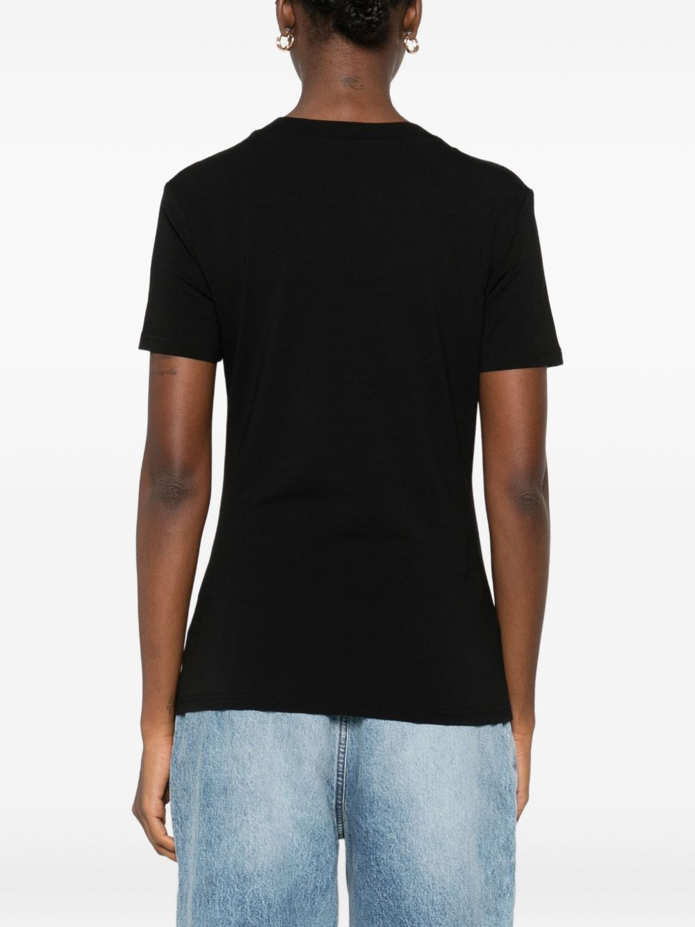 floral-embellishment T-shirt - 4
