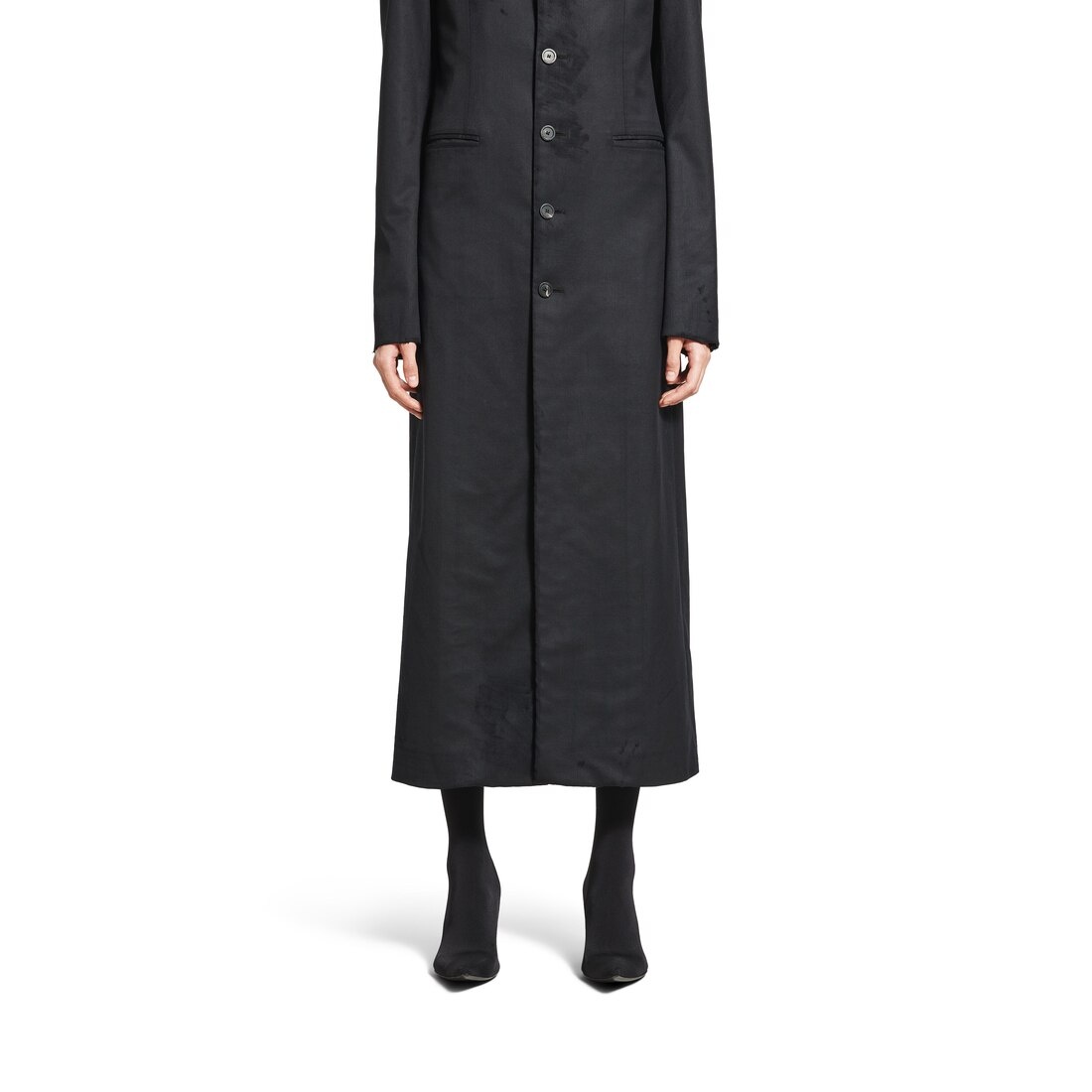 Women's Slim Coat in Black - 5