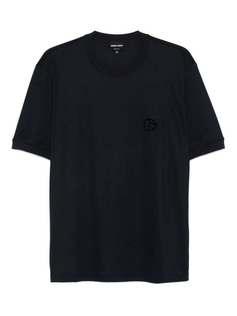 Giorgio Armani Embroidered-logo T-shirt 1