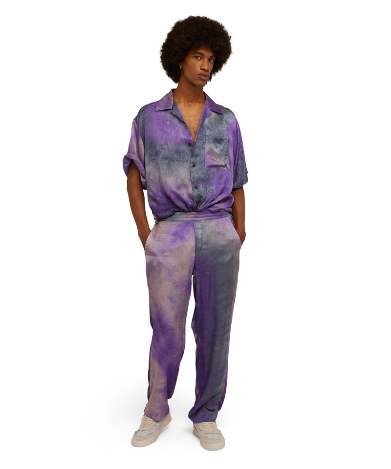 Viscose fluid tie dye short-sleeved shirt 5