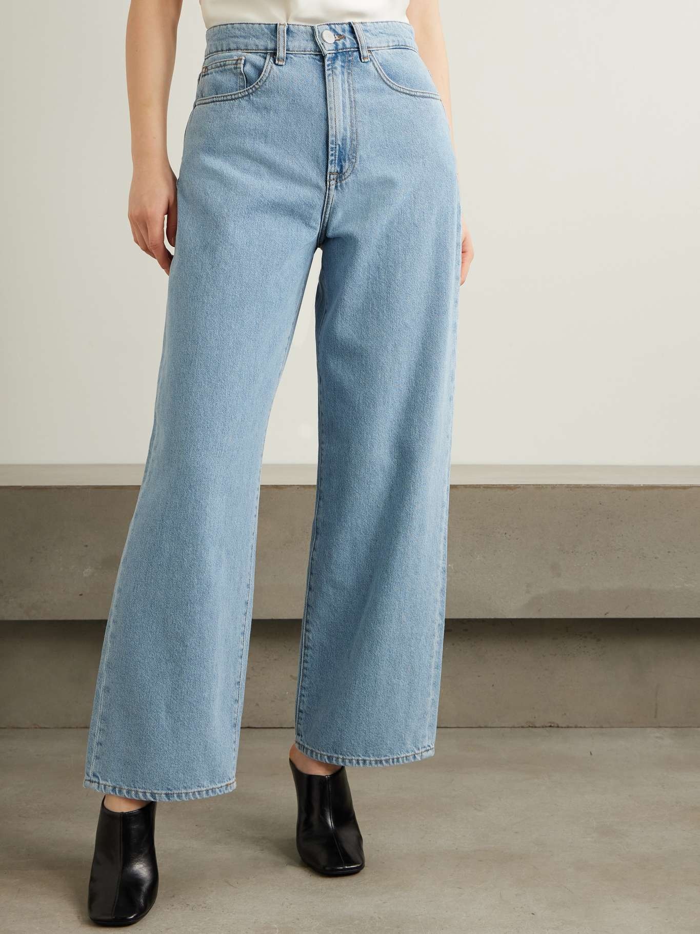 Mid-rise wide-leg jeans - 3