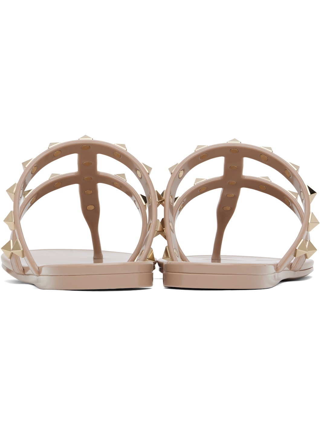 Taupe Summer Rockstud Sandals - 2