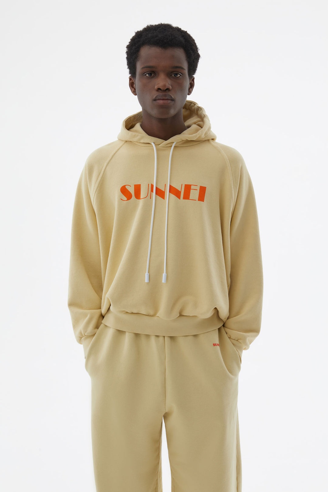 LIGHT YELLOW HOODIE WITH LOGO - 2