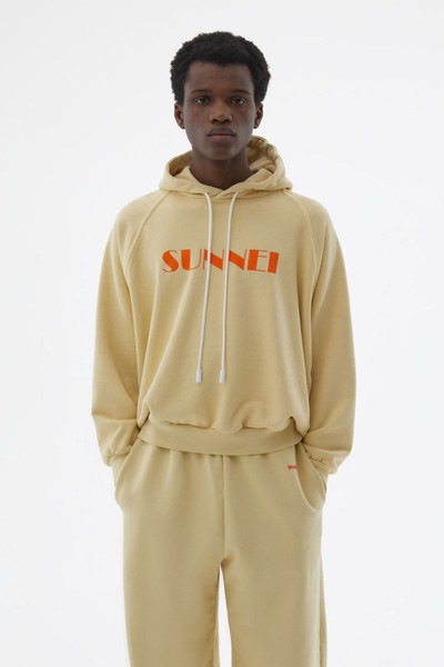 SUNNEI LIGHT YELLOW HOODIE WITH LOGO outlook