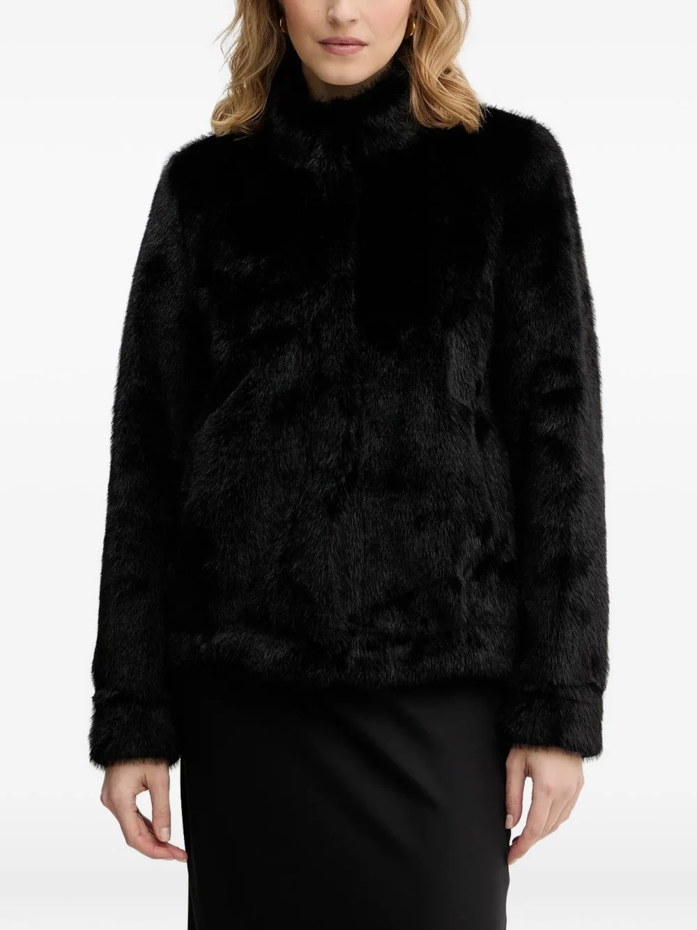 high neck button jacket - 1
