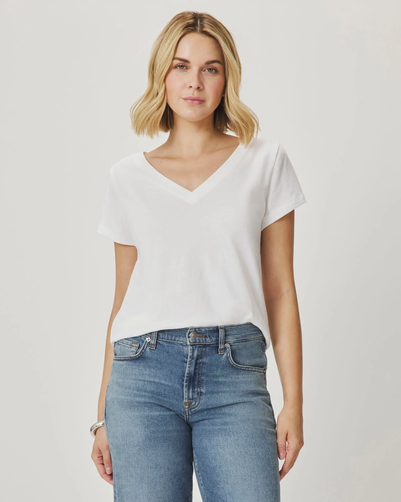 The Lila Climate Beneficial™ Verified Cotton V-Neck Tee - 1