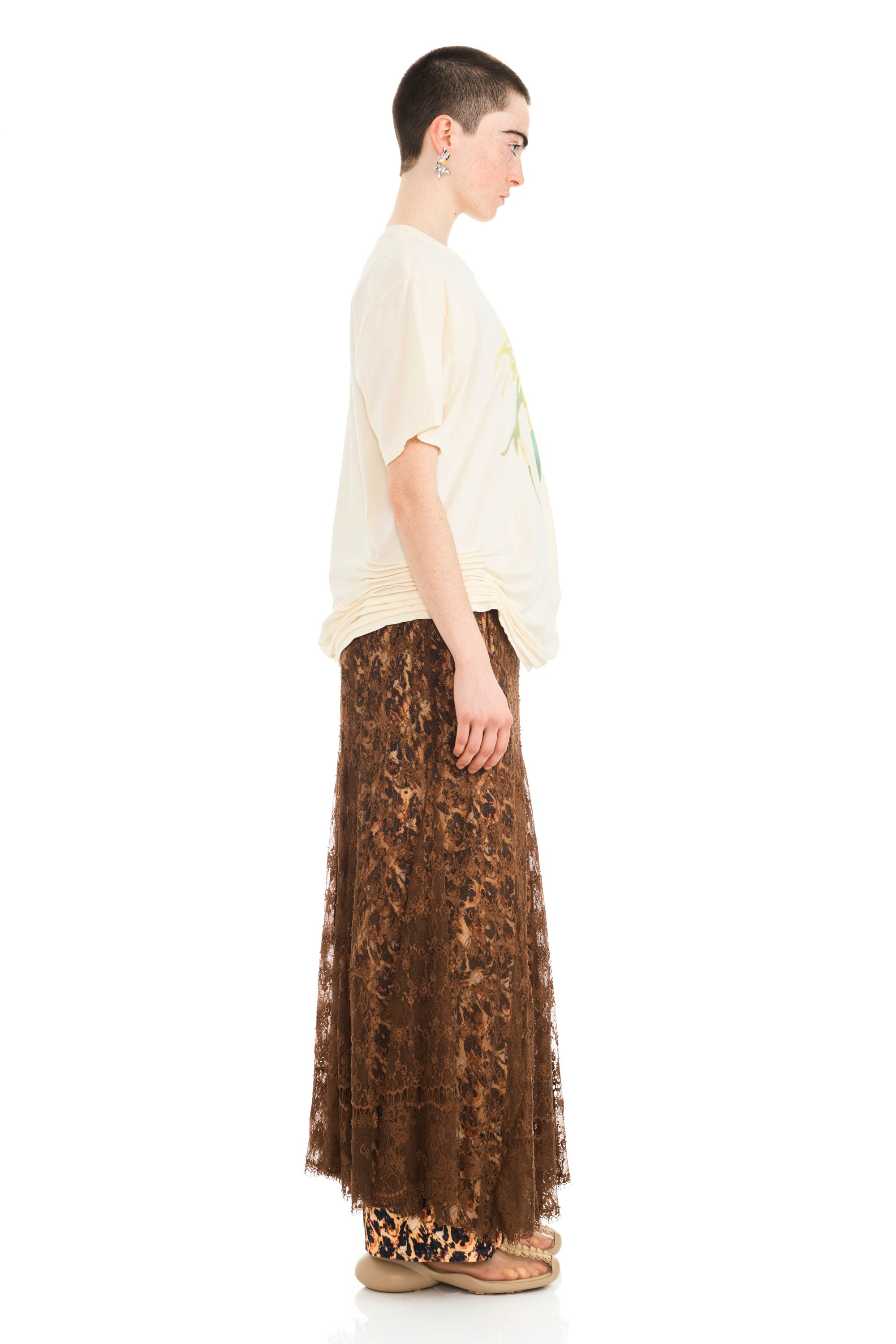BUTTER FADED FLOWER KATINA TEE - 4