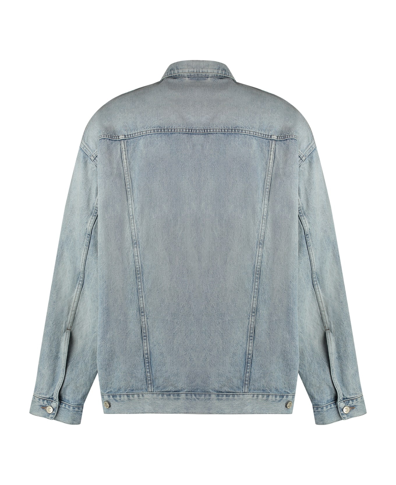 Denim Jacket With Size Sticker Pattern - 2