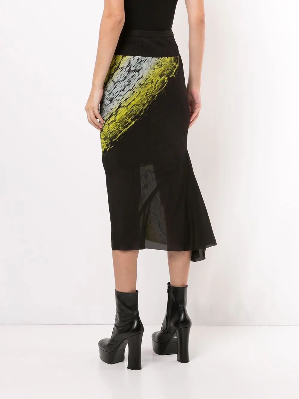 abstract-print midi skirt - 4