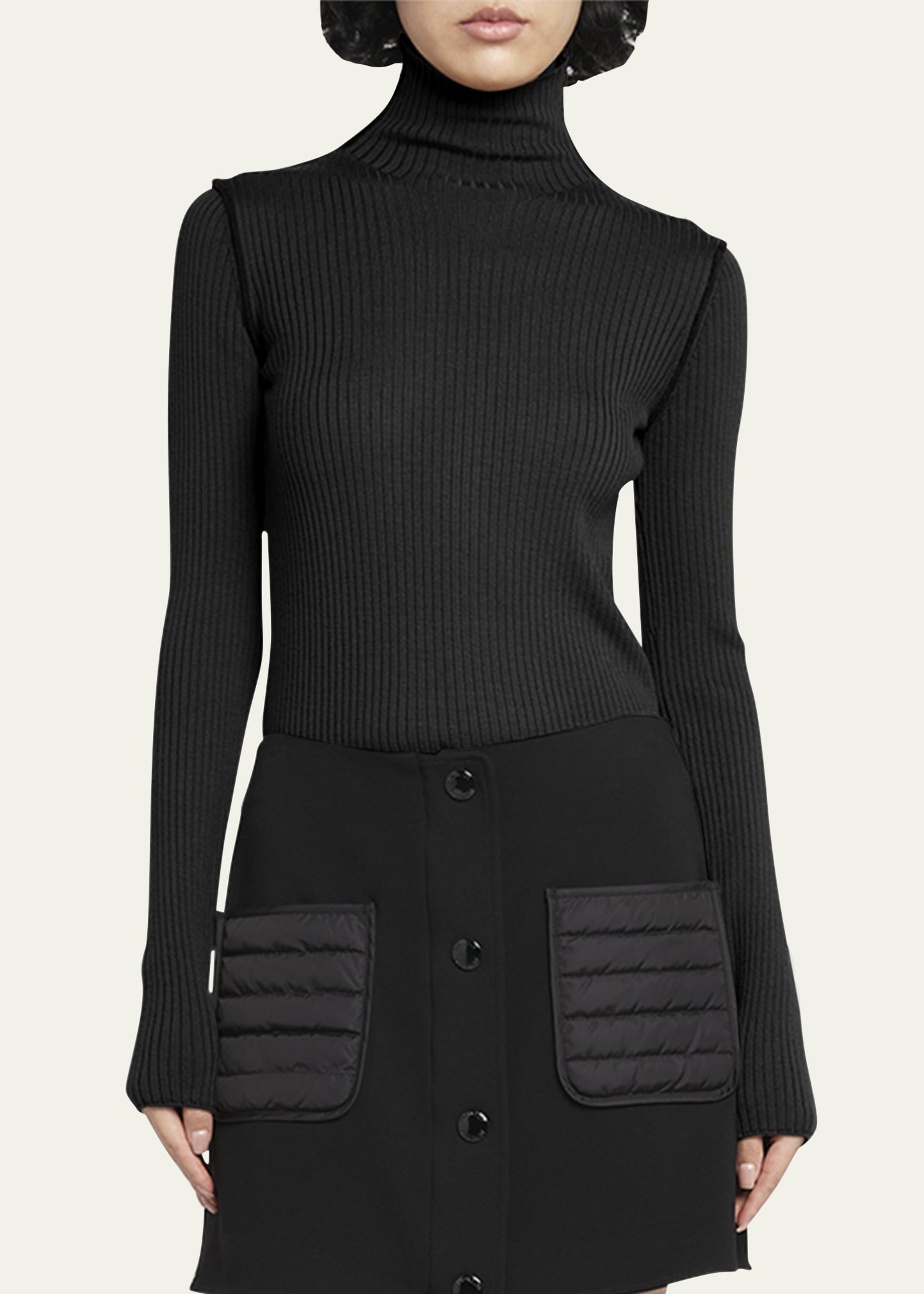 Extra Fine Wool Ribbed Turtleneck Sweater - 4