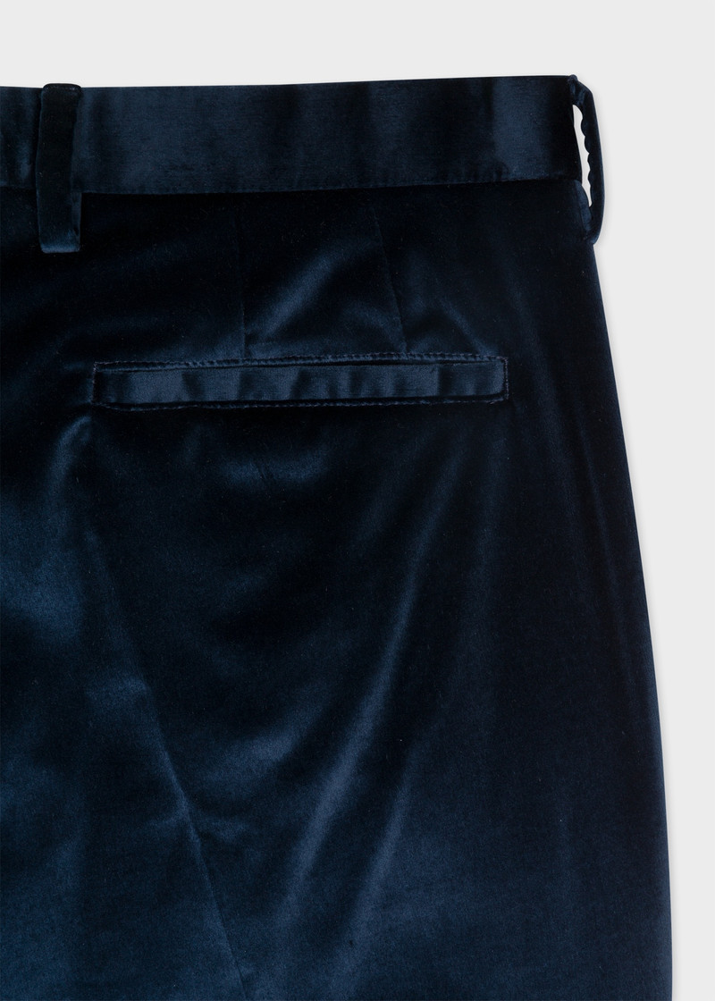 Paul Smith Slim-Fit Navy Velvet Pants outlook