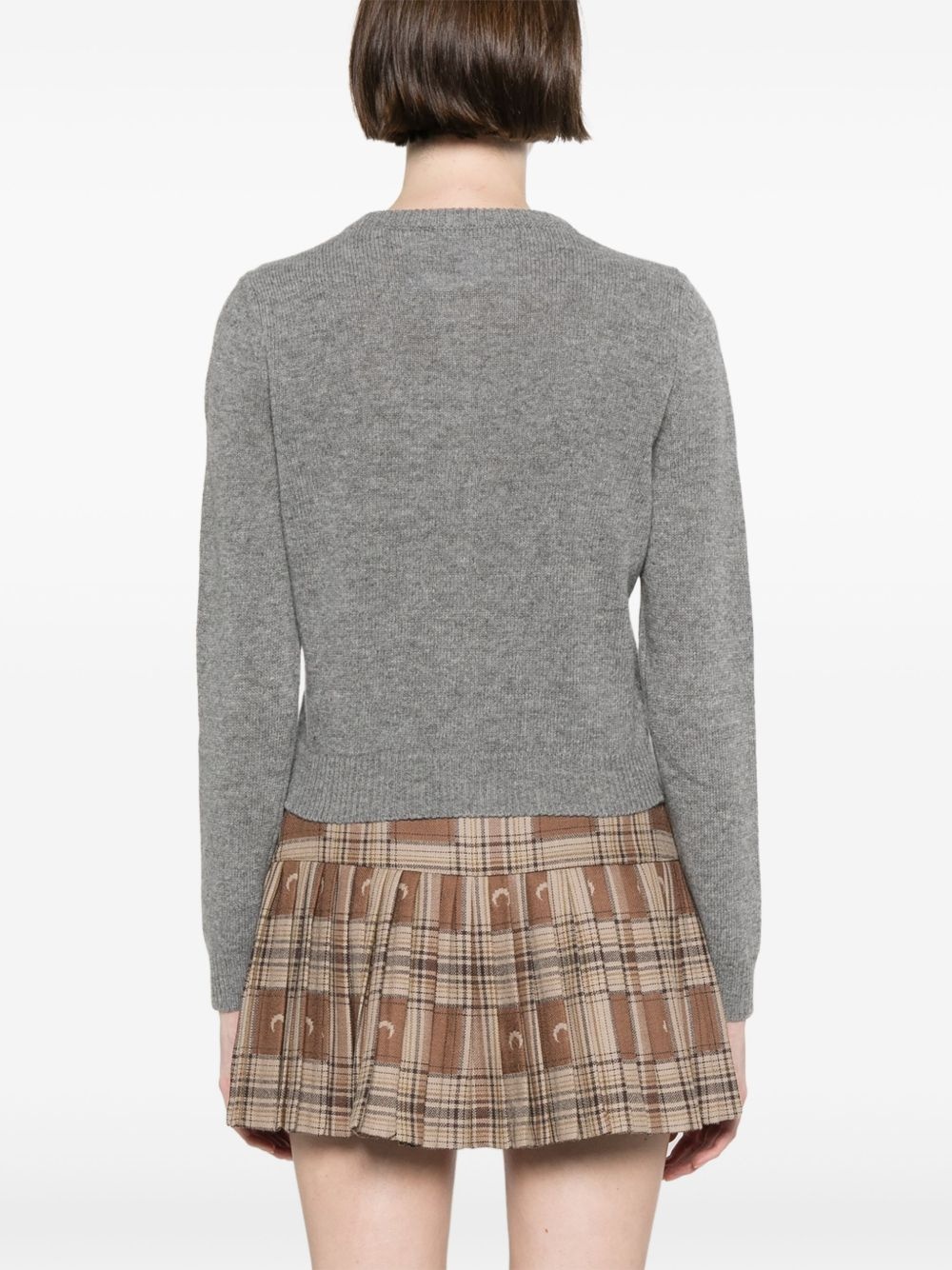 logo-embroidered cardigan - 4