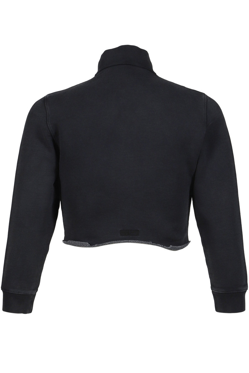 VETEMENTS UPSIDE-DOWN LOGO ZIP-UP HOODIE / BLK outlook